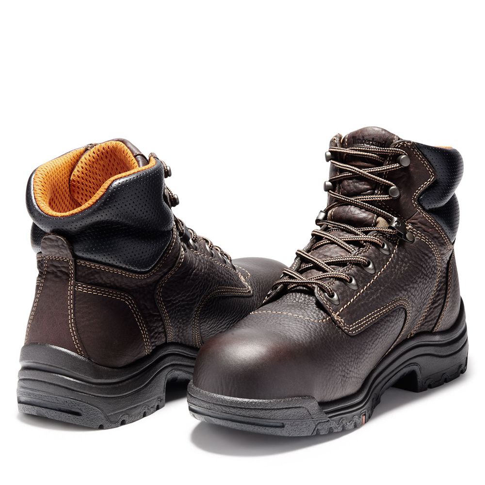 Botas de Trabajo Masculino - Timberland Pro® Titan® 6\" Comp Toe - FIHLT4027 - Marrom Escuro